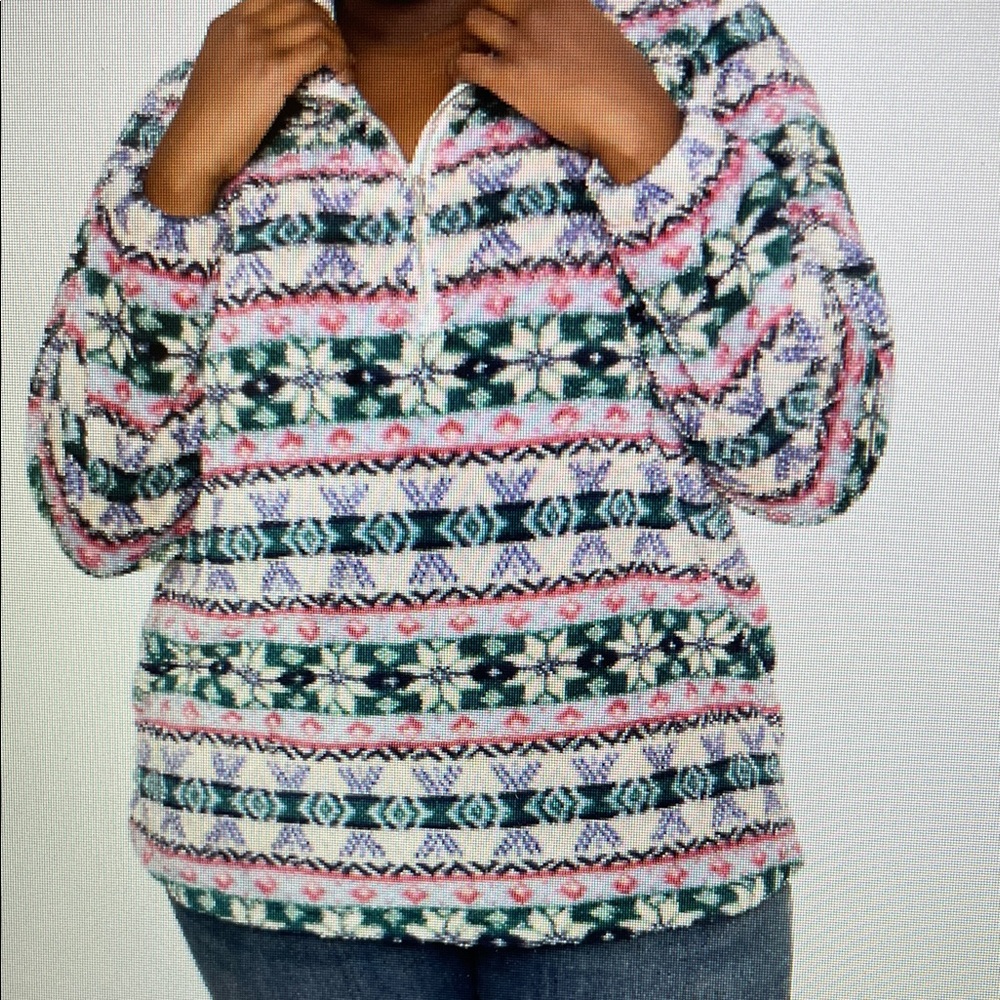 Lane Bryant Half-Zip Sherpa Pullover Size 26/28